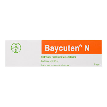 Baycuten N Clotrimazol + Dexametasona + Neomicina 1%/0.04%/0.5% Bayer Crema Tubo x 35 gr  