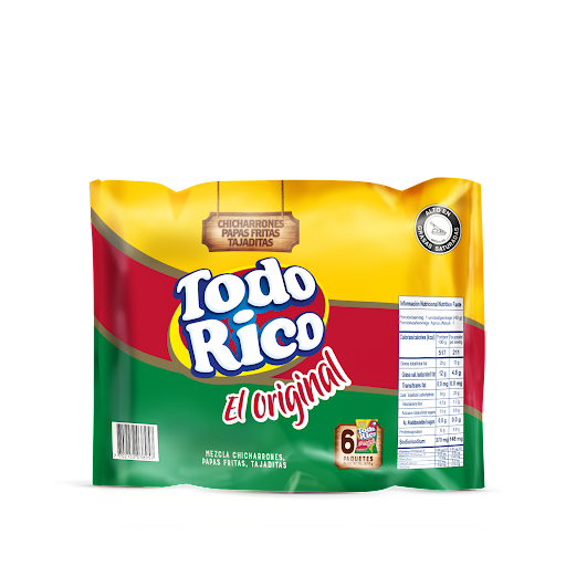 Pasabocas Todo Rico Natural Multipack x 6 und 