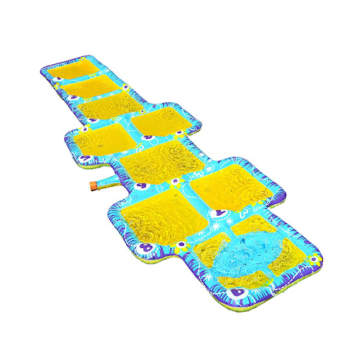 Juego Golosa con Chorros de Agua Toy Logic Toy Logic Caja x 1 Divertido juego de agua salta mientras mantienes el equilibrio en una pista llena de agua. Regala horas de diversión al aire libre junto a la familia o amigos.