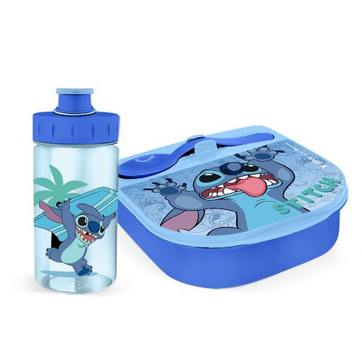 Set Contenedor Tixe + Botella  Poxe Stitch Funny WANTU CAJA x 2 Set Contenedor Tixe + Botella  Poxe Stitch Funny