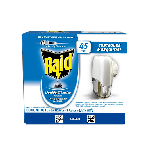 Insecticida Y Repelente Raid Líquido Para Insectos Voladores + Repuesto Caja x 2 und
