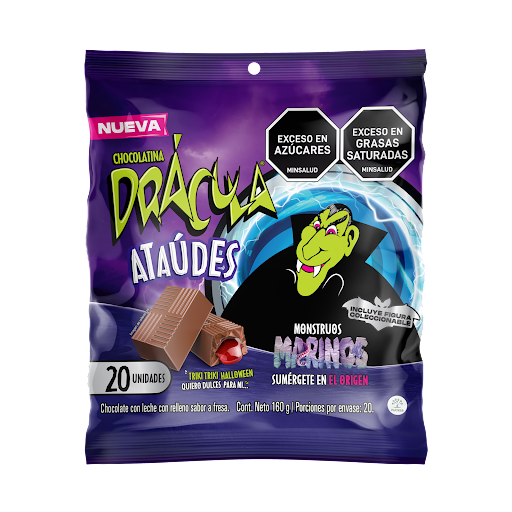 Chocolatina Drácula Ataudes x 20 und 