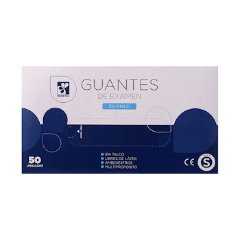 Guante Vinilo Farmatodo   S Caja x 50 und  