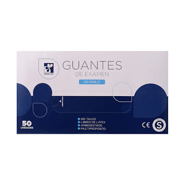 Guante Vinilo Farmatodo   S Caja x 50 und  