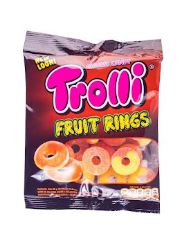 GOMAS TROLLI FRUIT   RINGS PAQUETE X99G. 