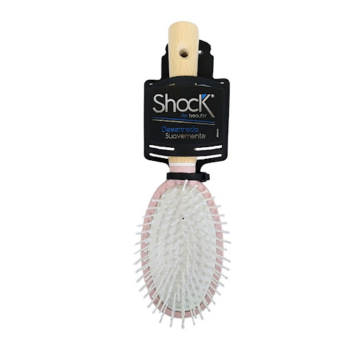 Cepillo Shock Ovalado   Mango Madera x 1 und