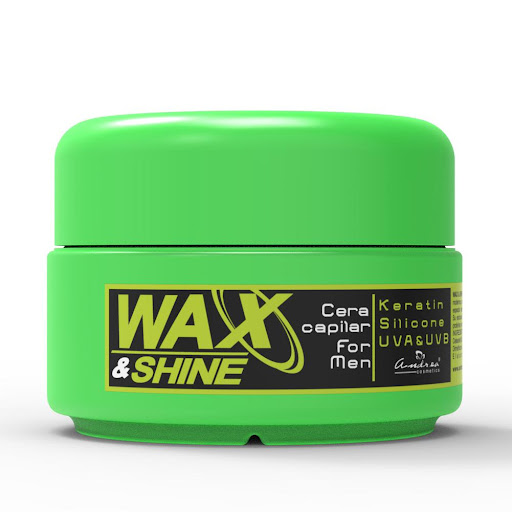 Cera Capilar Wax And Shine For Men ANDREA COSMETICS  x 1 Diseñada para moldear el cabello y brindar fijación a los peinados, además cuenta con efectivos componentes los cuales previenen el daño y le brindan un cuidado especial antes, durante y después de la