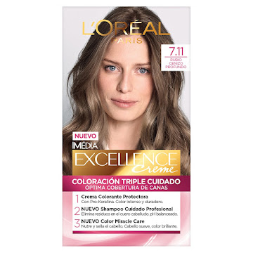 Kit Tinte Loreal Excellence Creme Rubio Ceniza 7.11 x 1 und  