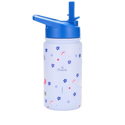 Termo para niños Jr + Disney Cinderella Blue Cubitt Bolsa x 1 Termo para niños Cubitt Jr + Disney: Hidratación divertida para niños. 414 ml, conserva frío 24h y caliente 12h. Con pajilla, acero inoxidable libre de BPA y tapa antifugas.
