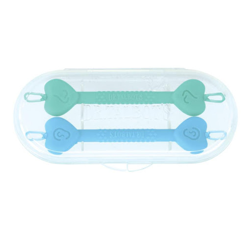 Paquete De 2 Limpiadores De Oídos Y Nariz Con Estuche Azul Y Aqua Talbots Estuche Plástico x 2 La herramienta de eliminación de cera para oídos y el limpiador de nariz para bebé del Dr. Talbot ayudarán a su pequeño a respirar y dormir más fácilmente al eliminar suavemente la mucosidad seca y la