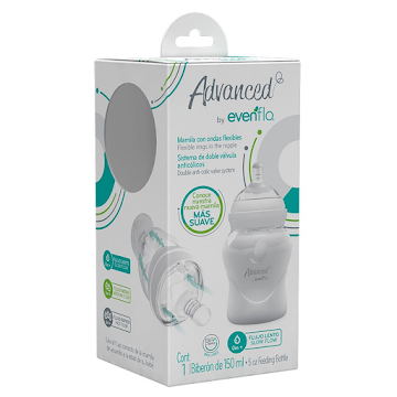 Biberón Advanced By Evenflo Cuello Ancho Anticólic x 5 oz  