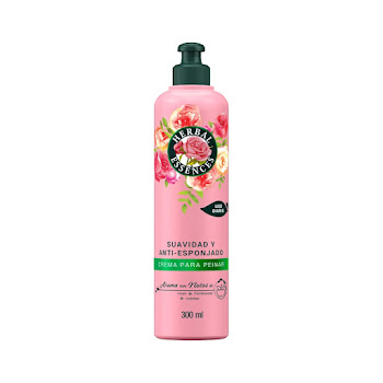 Crema Para Peinar Herbal Essences Suavidad Y Anti-Esponjado Rosa Mosqueta Frasco x 300 ml  