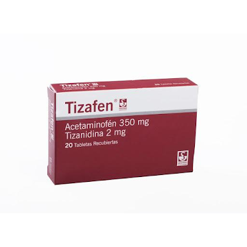 Tizafen Acetaminofén + Tizanidina 350mg/2mg Siegfried Tabletas Caja x 20 Tabletas  