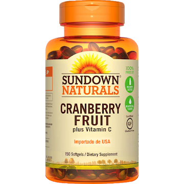 Sundown Cranberry Fruit Plus Vitamina C Tabletas Frasco x 100 Tabletas  