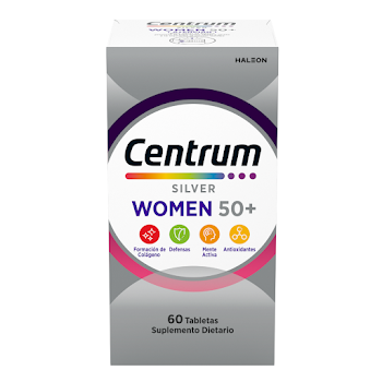 Centrum Silver Women, Multivitamínico mujeres&nbsp;mayores de 50 años X 60 tabs​  