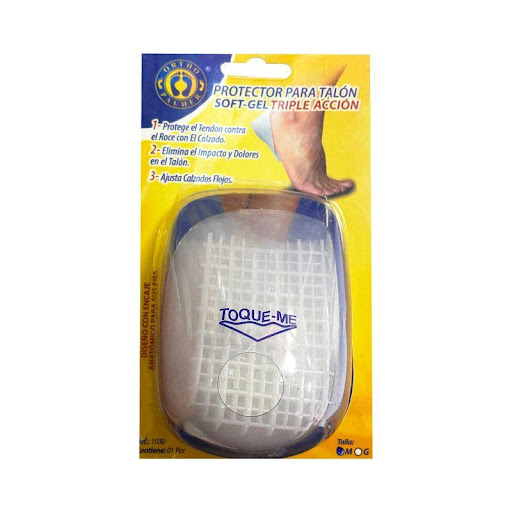 Talonera Tipo Tuli's Orthopauher Medium Un Par Orthopauher  x  Talonera tipo tullis triple acción elaborada en silicona transparente con diseño anatómico para tus pies