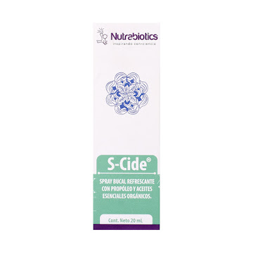 S-Cide Spray Bucal Propóleo Nutrabiotics Frasco x 20 ml  