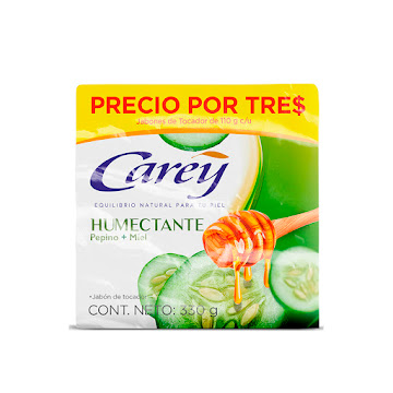 Jabón Carey Humectante Pepino Y Miel 110 gr x 3 und  