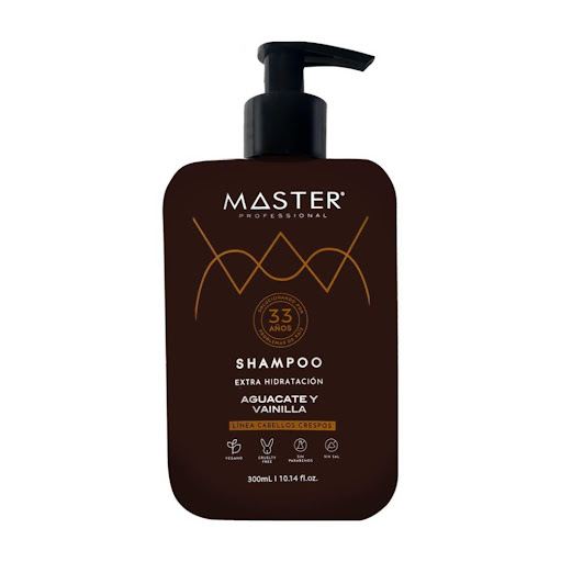 Shampoo Aguacate Vainilla Afro - Rizos x 300 ml MASTER PROFESSIONAL Frasco 300 ml x 1 Und Shampoo Aguacate Vainilla Afro - Rizos x 300 ml

Para cabellos afro, crespos y ondulados o que hayan sido alisados, limpia suavemene e hidrata profundamente ya que este tipo de cabellos poseen alto ni