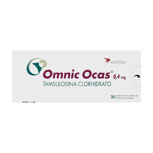 Omnic Ocas Tamsulosina Clorhidrato 0.4 mg Astellas Caja x 30 Comprimidos