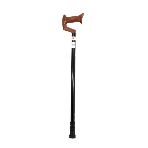 Bastón Anoizado Mango Ortho Black Graduable YUWELL Individual x 1 Bastón en aluminio anoizado mango ortopédico graduable en altura ultraliviano. Color negro.