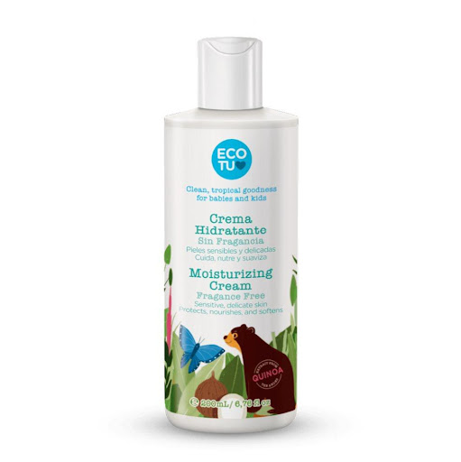 Crema Hidratante Sin Fragancia ECOTU Frasco x 200ml Crema bebé sin fragancia con bioactivos tropicales. Hidrata y protege piel sensible sin tóxicos. Con quínoa, jojoba y aloe.