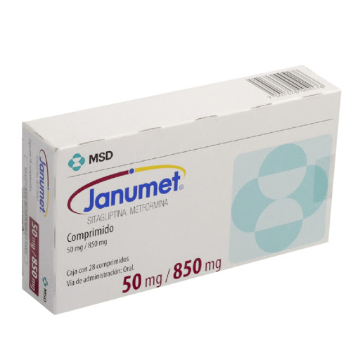 Janumet Sitagliptina + Metformina 50mg/850mg MSD Caja x 28 Tabletas