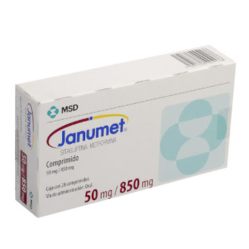 Janumet 50/850Mg Tabletas Caja x28Tab. MSD Sitagliptina Metformina      