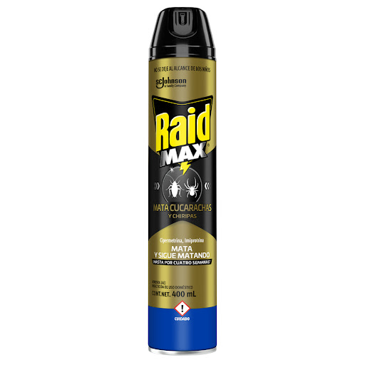 Insecticida Raid Mata Insectos Rastreros En Aerosol Frasco x 400 ml