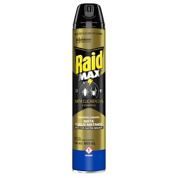 Insecticida Raid Mata Insectos Rastreros En Aerosol Frasco x 400 ml  