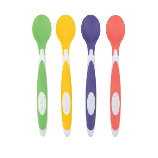 Cucharas Bebe Set 4 Cucharas Punta Suave Multicolor Dr Brown Dr Browns Set x 1 Un mango largo asegura que obtenga el último trozo del frasco y una cuchara flexible y poco profunda facilita darle la comida al bebé, con una capacidad adecuada para tomar la cantidad necesaria para 