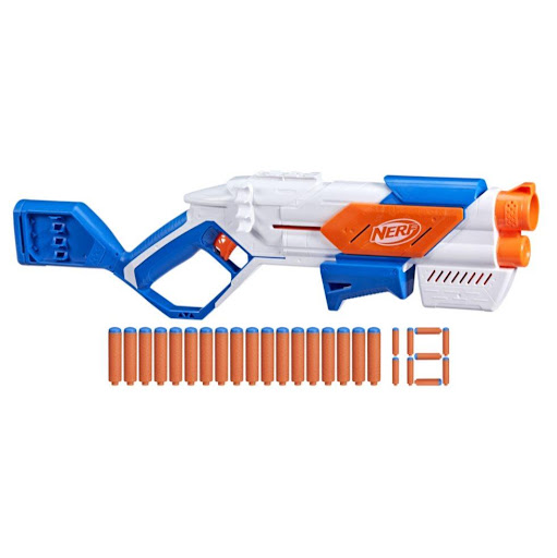 Lanzador Nerf N Series Strikeback Nerf  x 1 Es un juguete diseñado para ofrecer precisión y rendimiento en batallas emocionantes. Este lanzador cuenta con un clip integrado con capacidad para 6 dardos y un portadardos adicional para 12 dardos. 