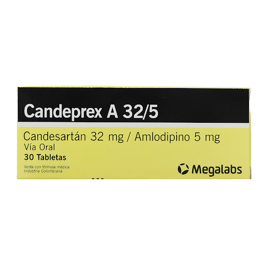 Candeprex A Candesartán + Amlodipino 32mg/5mg Garmisch Caja x 30 Tabletas