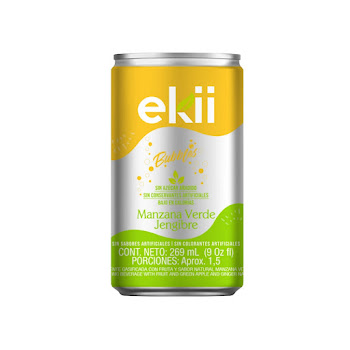 Soda Ekii Bubbles   Manzana Verde Jengibre Lata x 269 ml  