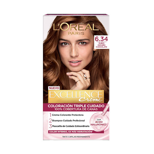 Tinte Loreal Excellence   Tono 6.34 Kit x 1 und
