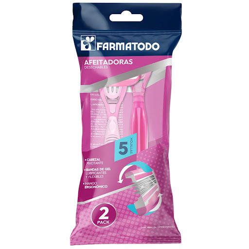 Afeitadora Desechable Farmatodo Para Dama Bolsa x 2 und