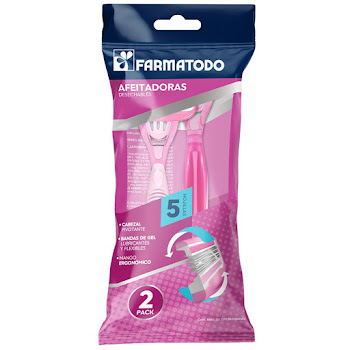 Afeitadora Desechable Farmatodo Para Dama Bolsa x 2 und  