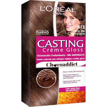 Kit Coloración Tinte L´Oreal Casting Creme Gloss Mocachino Glacé 613  