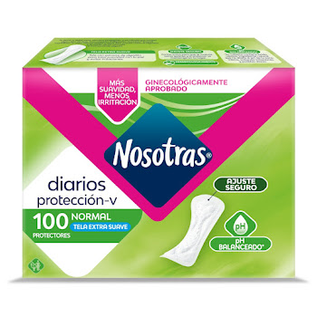 Protectores Nosotras   Diarios Normal x 100 und  