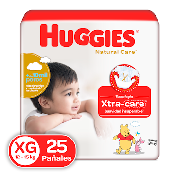 Pañales Huggies Natural Care Etapa 4/XG x 25 und  