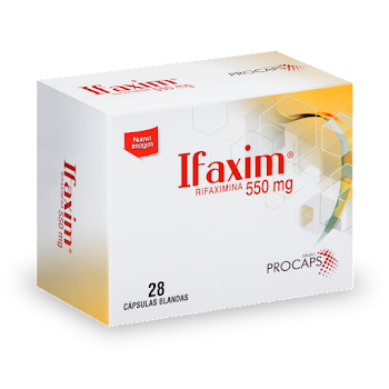 Ifaxim Rifaximina 550 mg Procaps Caja x 28 Cápsulas  