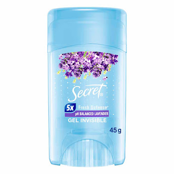 Desodorante Antitranspirante Mujer Secret Gel Invisible pH Balanced Lavanda Stick x 45 gr  