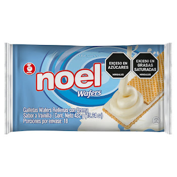 Galleta Noel Wafers Sabor A Vainilla Bolsa x 18 und  