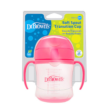 Vaso De Transición   Drbrown'S Soft Spout 6m+ Rosa X 180ml 