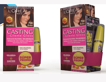 Oferta Tinte Loreal   Casting Creme Gloss 700 Rubio + Pestañina Colossal 