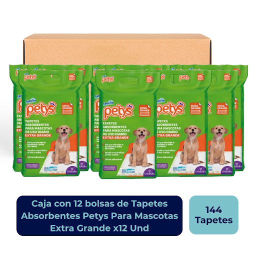 Tapetes Absorbentes Petys Para Mascotas Extra Grande x12 Und Farmatodo  x 12  