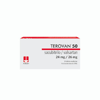 Terovan 50 Sacubitrilo 24mg + Valsartan 26mg Adium Caja x 30 Comprimidos  