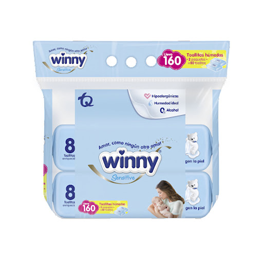 Toallitas Humedas Winny   Recién Nacido x 160 und