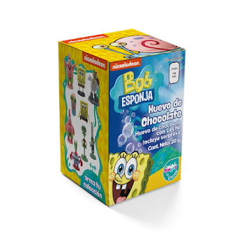 Huevo de Chocolate Grezon Bob Esponja + Sorpresa x 1 und  