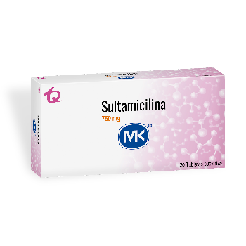 Sultamicilina 750 mg MK Caja x 20 Tabletas  